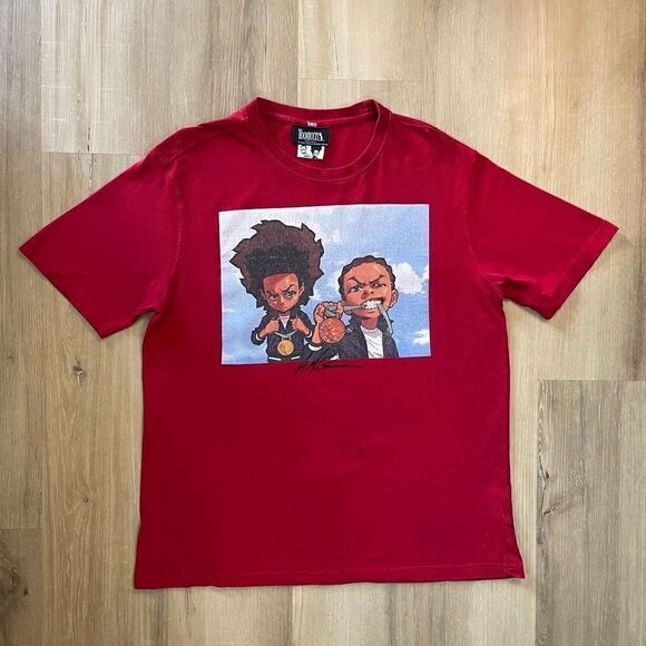No Brand Other - 2006 The Boondocks Riley/Huey Aaron McGruder Signed T-Shirt Mens M